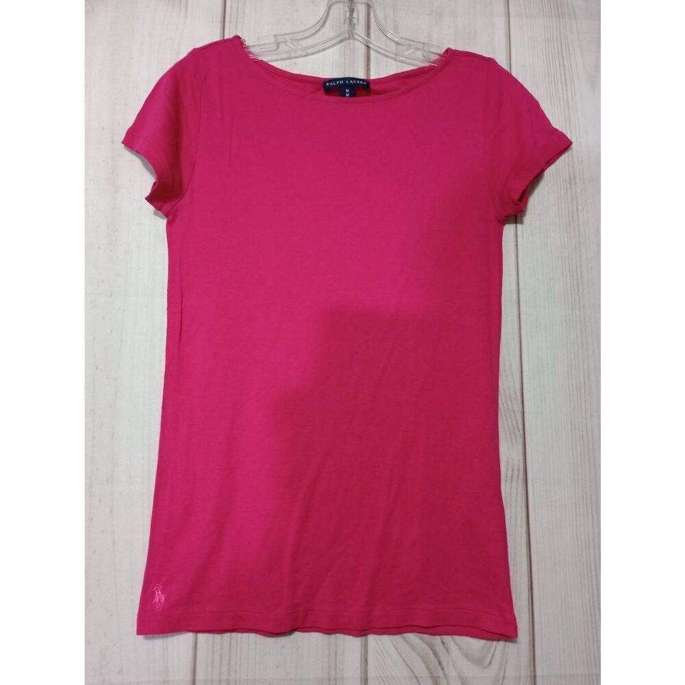 Ralph Lauren‎ Shirt Ladies Medium Pink Barbie Minimalist